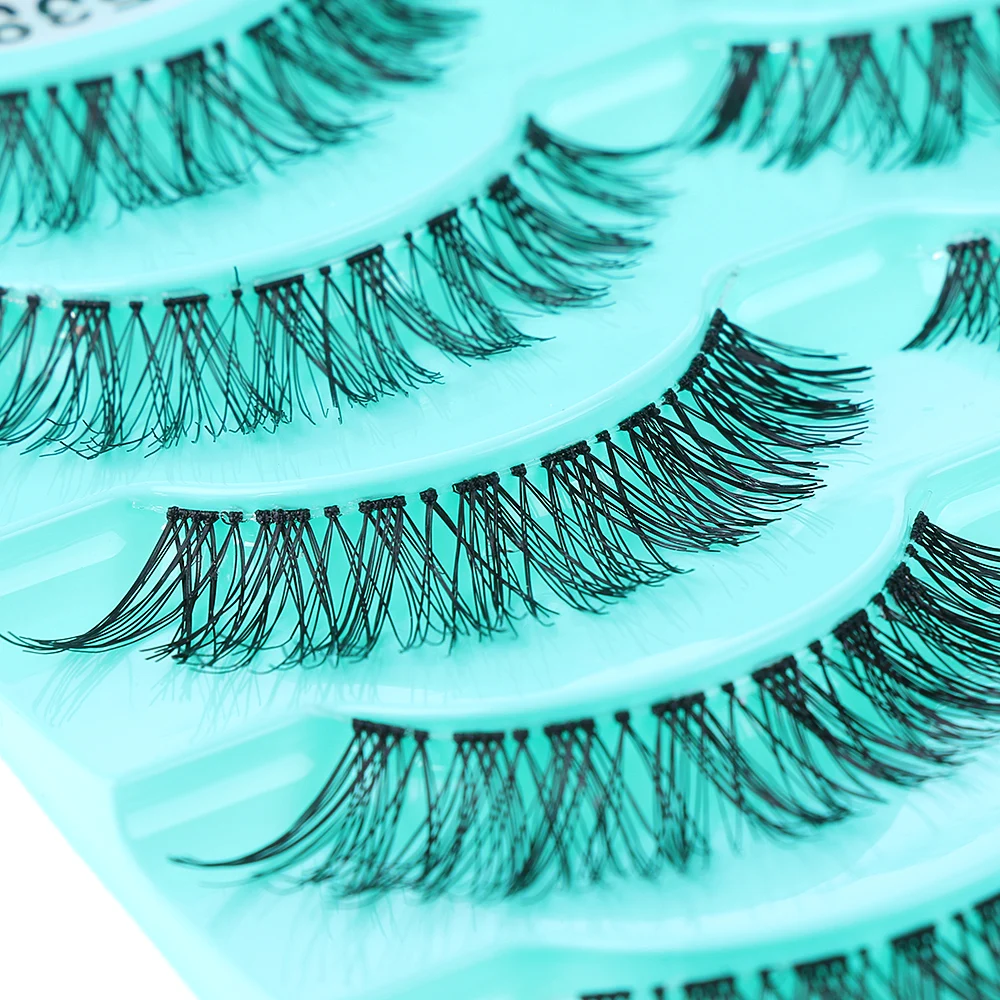 

1/5Pairs Wholesale Faux Mink Lashes Fluffy Soft False Eyelash Extension Natural Cross Reusable Eyelashes Makeup in Bulk Dropship