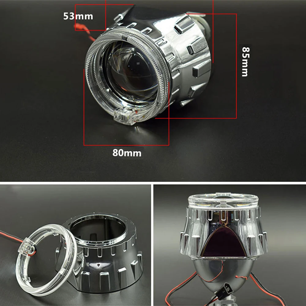 2 5 дюймовая Биксеноновая HID-линза для проектора черная серебряная кожуха маска