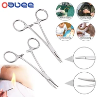 oauee 12 5 16 18cm hand tool hemostatic forceps pet hair clamp fishing locking pliers epilation tools curvedstraight tip