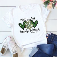 not lucky just blessed st patricks day shirt st patricks day ladies tops 2022 christian shirts lucky blessed women clothes
