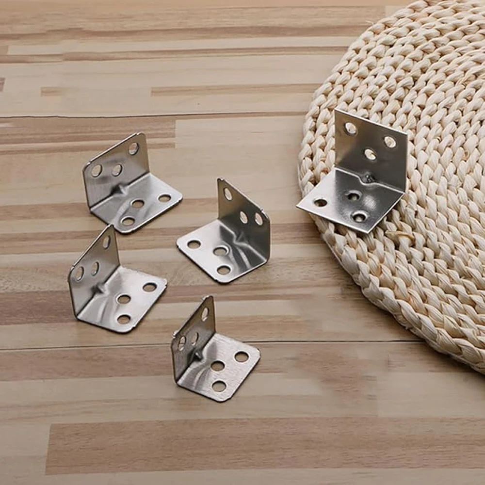 10 Шт. L-образные Угловые Кронштейны 1 42 X 06 Дюйма Деревянные Опоры Нержавеющая