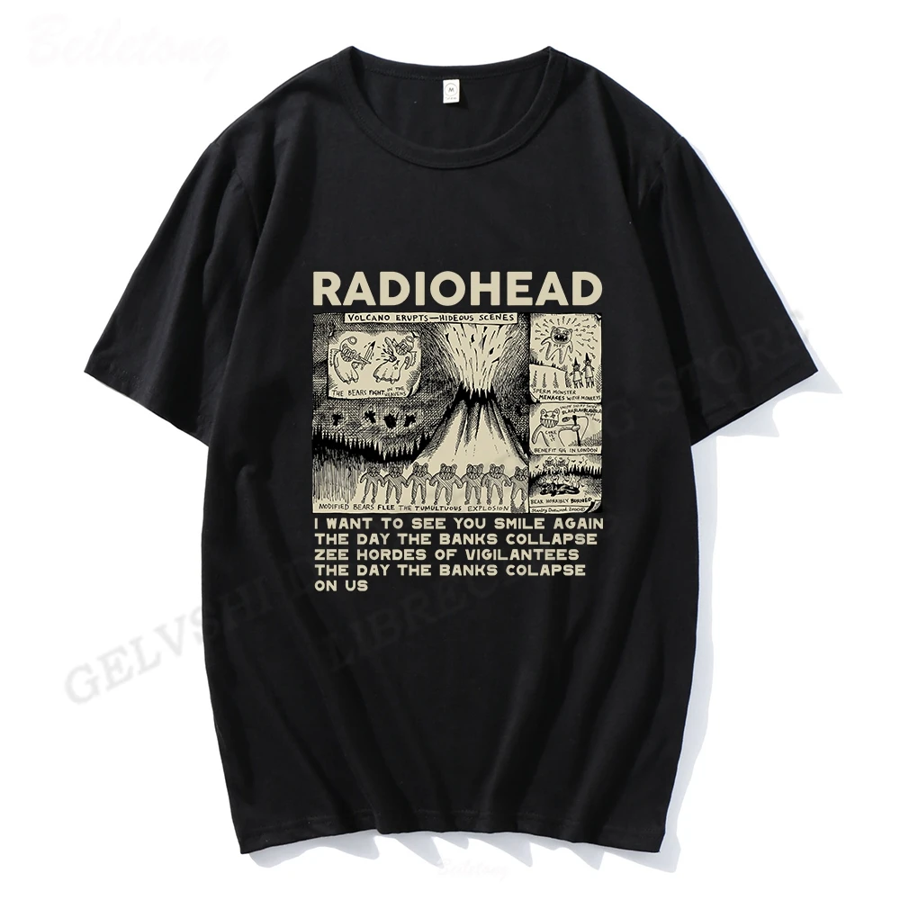 

Radiohead T Shirt Men Women Fashion T-shirts Cotton Tshirt Kids Hip Hop Top Tee Music Album Tops Boy Tshirt Rock Camiseta Gothic