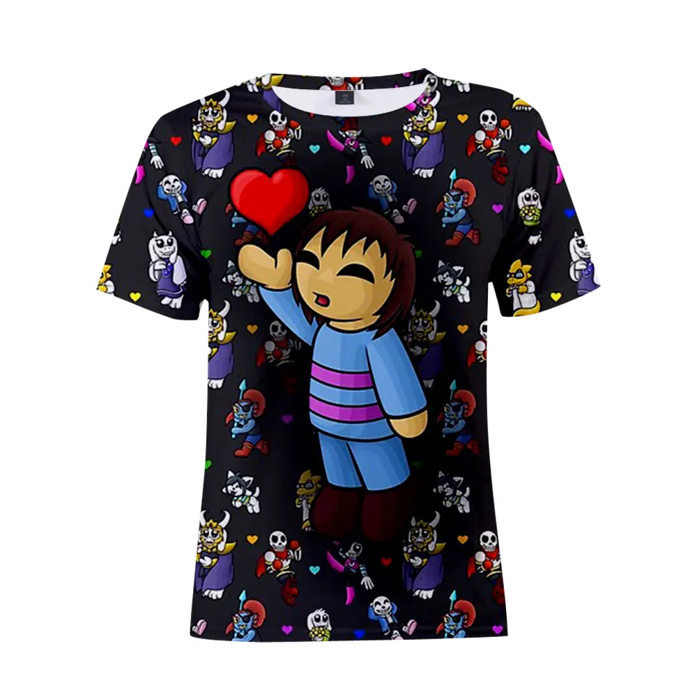 Новинка, 3D Футболка с принтом игры Undertale Inktale Sans And Papyrus, топы унисекс с надписью скелета Brother, Детские футболки, футболки для мужчин и женщин