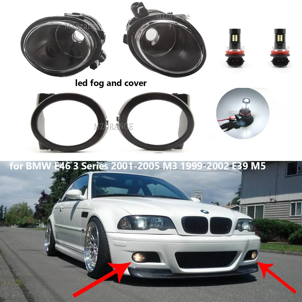 

Для BMW E46 3 серии 2001-2005 M3 1999-2002 E39 M5 чехол Противотуманные фары s передсветильник фары s Противотуманные фары в сборе галогенные светодиодные пр...