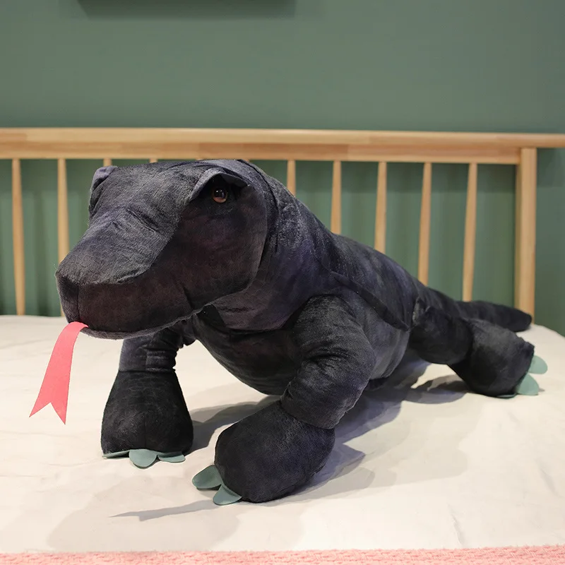 Peluche de dragón Komodo de 40-120cm, Animal de peluche, simulación de lagarto, muñeco de gran tamaño, decoración del hogar, juguete de terror ATERRADOR