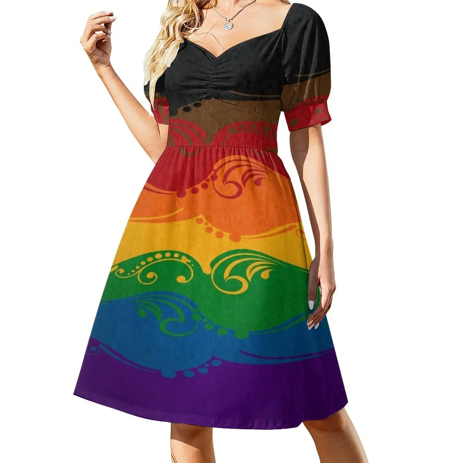 Радужное платье с флагом гордости