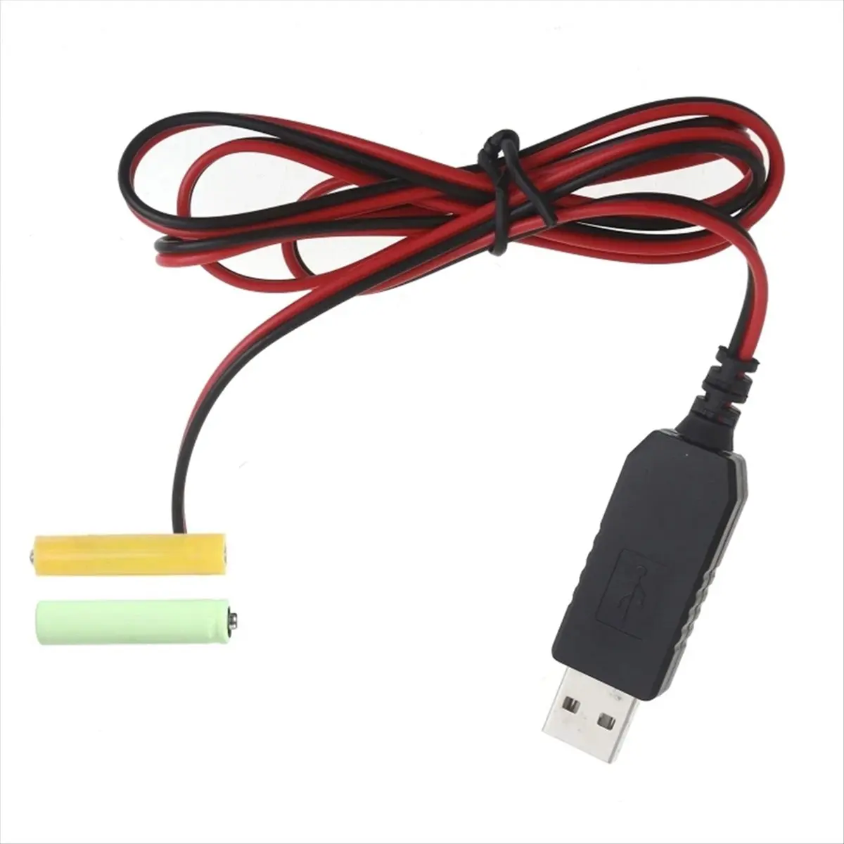 Фото Новый USB-кабель-имитатор батареек LR03 AAA (5В на 3В) для пультов ДУ, радиоустройств, светодиодных фонарей, 1м №2