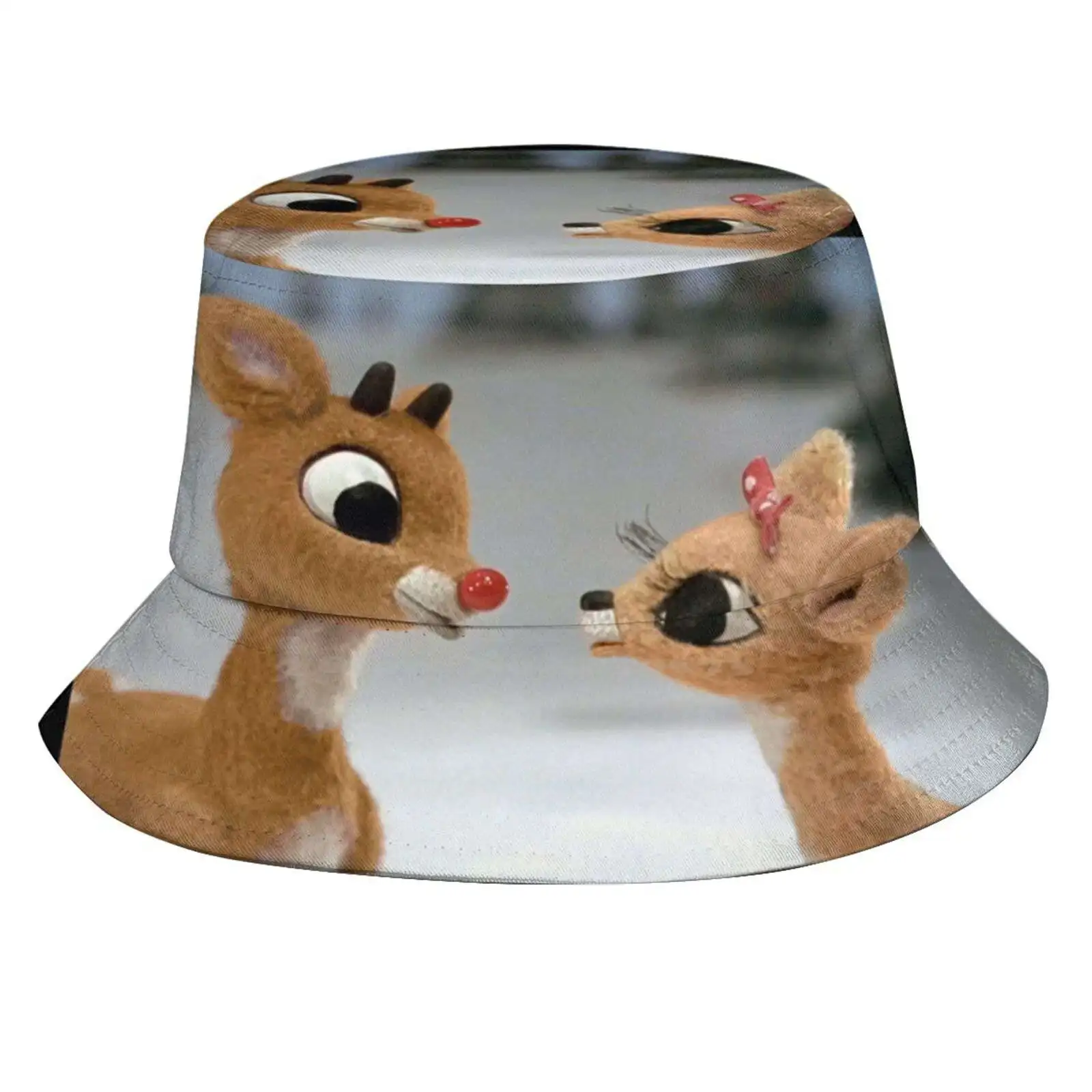 Rudolph и Clarice Солнцезащитная шапка рыбака Панама Шляпы Морозный Снеговик Рудольф