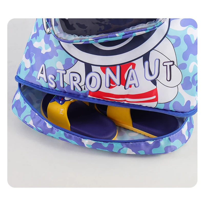 Children Waterproof Swimming Backpack Kids Outdoor Pool Beach Storage Bag Combo Dry Wet Adjustable Boys Girls Cartoon Backpacks
