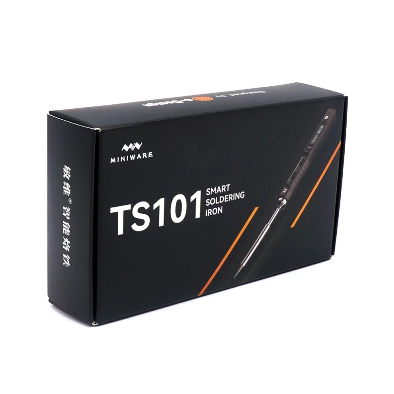Мини-принадлежности, оригинальный цифровой электрический паяльник TS101, 65 Вт, программируемый ЖК-дисплей, регулируемая температура, без источника питания