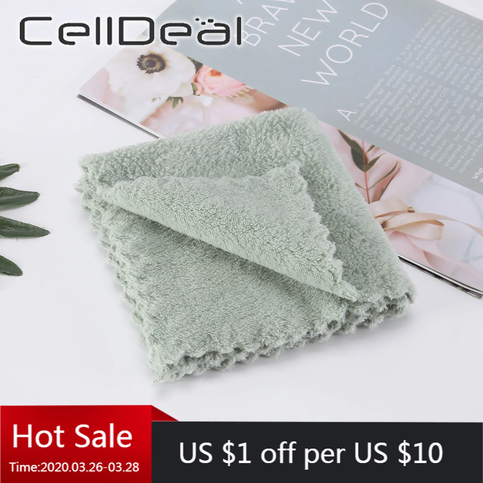 

Cleaning rag absorbent and lint-free kitchen oil-free wipe table towel household dishwashing scouring pad cosas de cocina