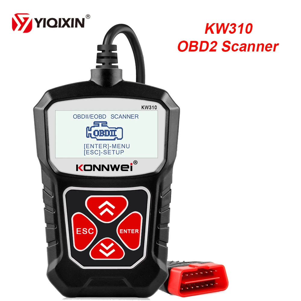 Автомобильный диагностический сканер KONNWEI KW310, OBD2, PK Elm327