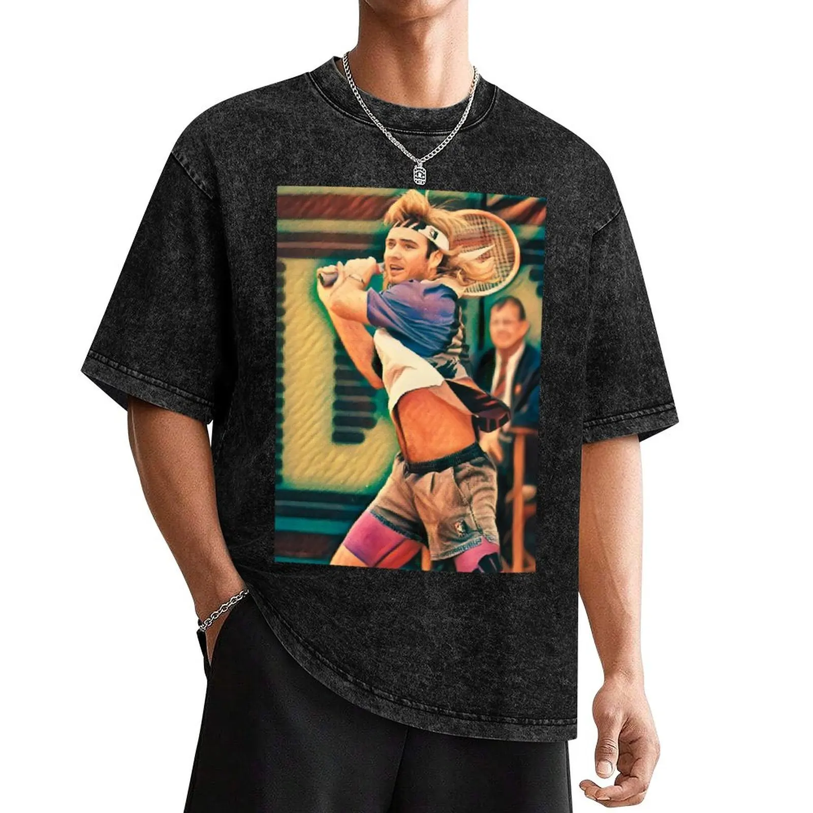 Футболка Agassi 2: THE PUNISHER Tennis Legend футболка большого размера бутиковая одежда на день