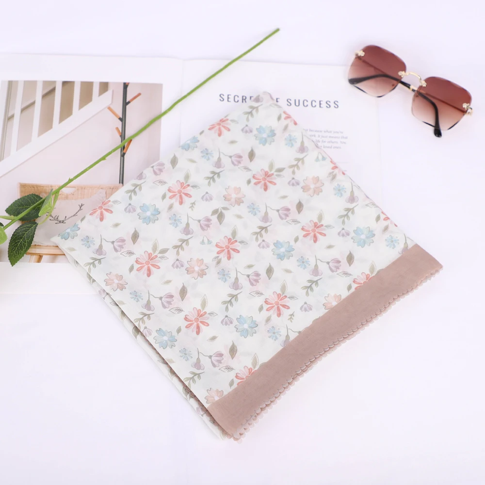 Исламский хиджаб для женщин высококачественный тюрбан с цветочным принтом