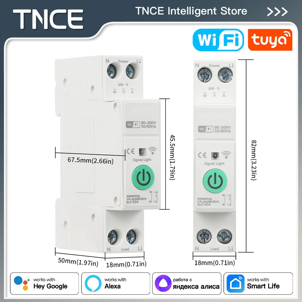 

Умный автоматический выключатель TNCE Tuya 1-63А