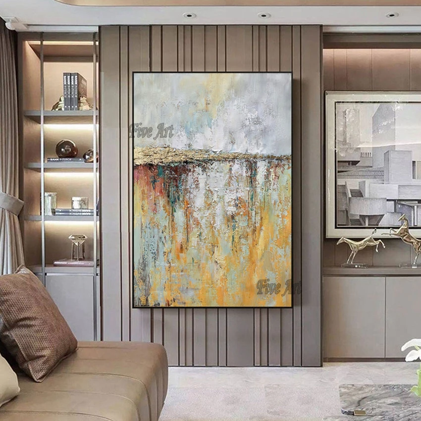 

Современная декоративная абстрактная картина для гостиной, Новое поступление, холст, картина маслом без рамки, ручная роспись, картина, пре...