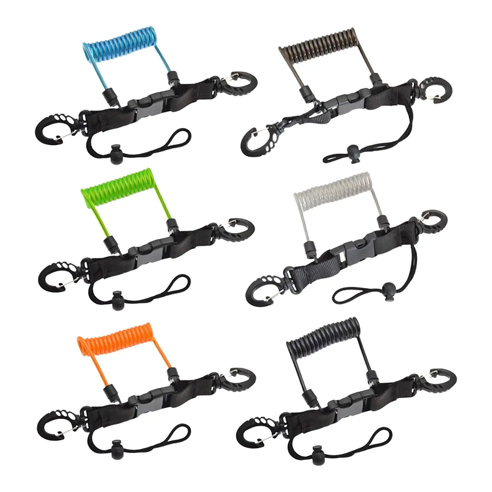 

Scuba Diving Lanyard Loss Resistant Spring Coil Rope Dive Lights Portable