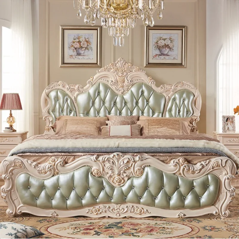 Роскошная кровать принцессы в европейском стиле современные ящики элегантная