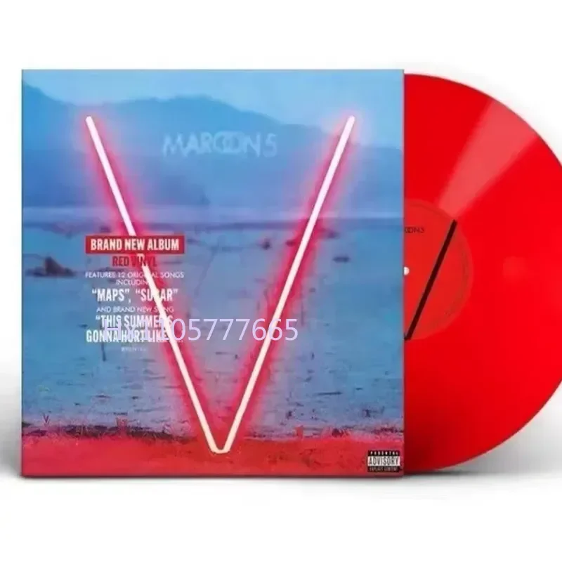 Фото Совершенно новый оригинальный виниловый альбом Maroon 5 V Red Magic Red №1
