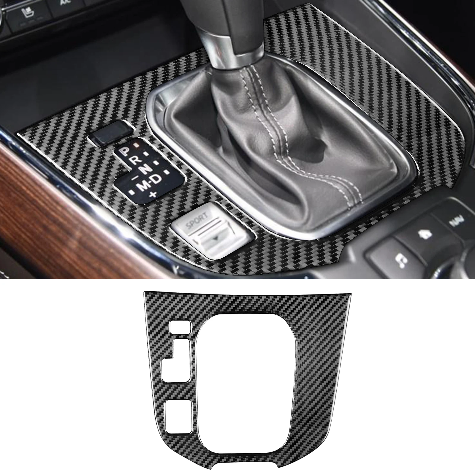 Авто из углеродного волокна центральная панель управления наклейка на