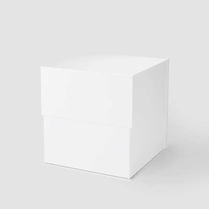 23.5x23.5x23.5cm | 9.25x9.25x9.25in A5 Cube White And Black Paper Cardbard Gift Basket Boxes