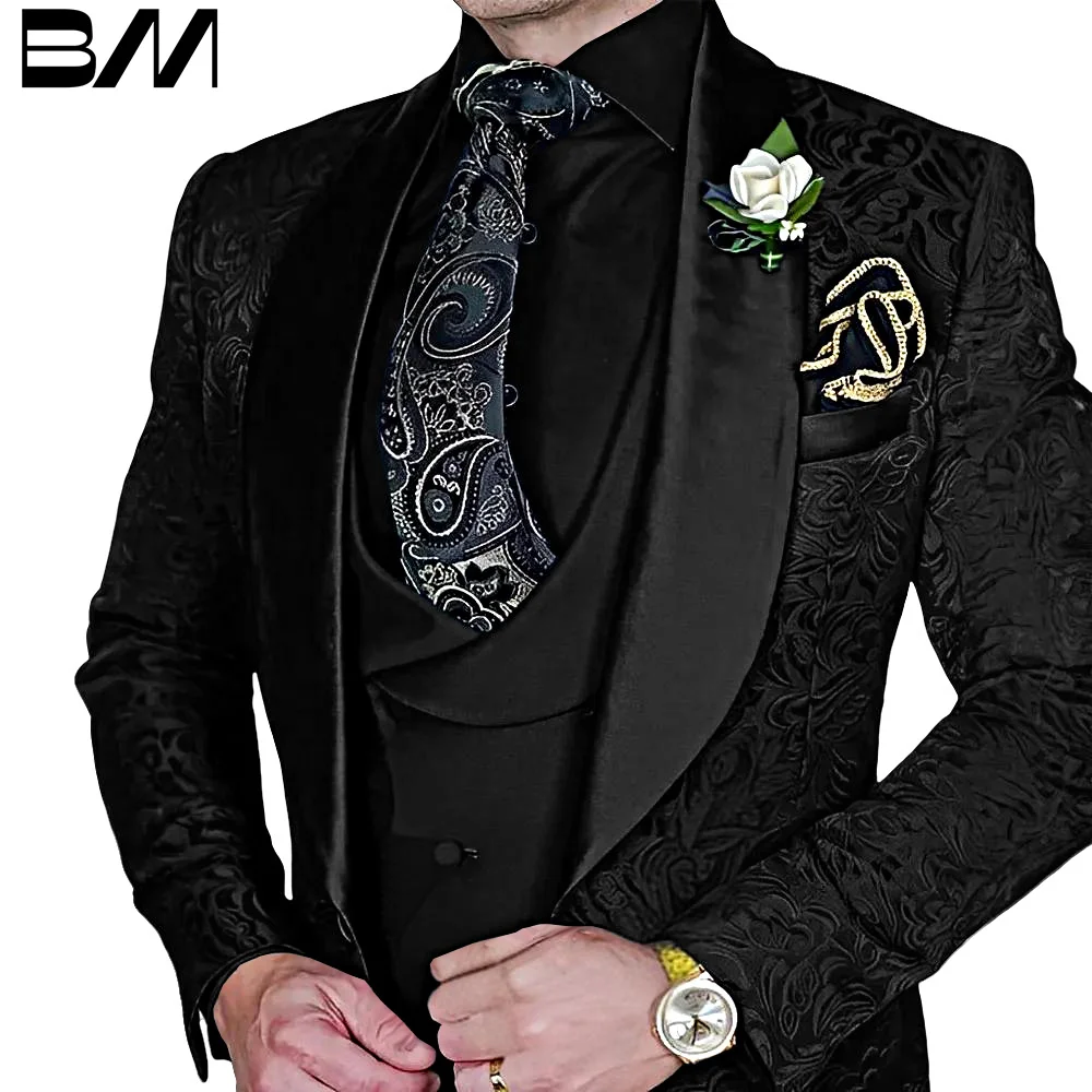 Мужской жаккардовый костюм на заказ торжественное вечернее платье высокое