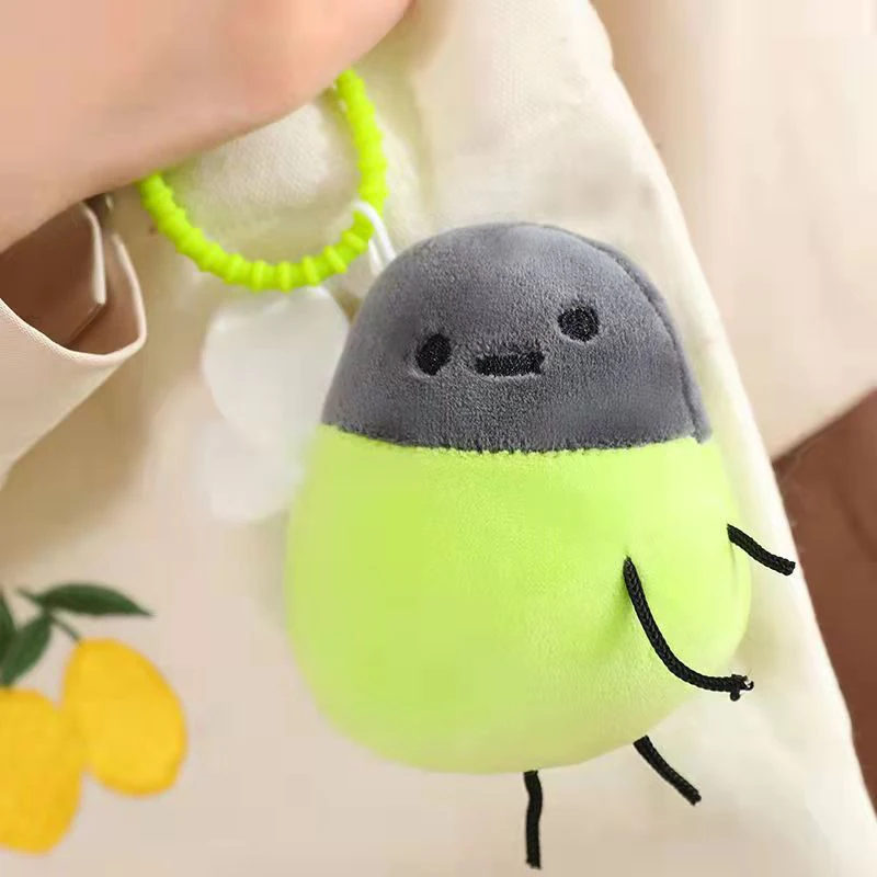 Милый светящийся червь плюшевый брелок с насекомыми сумка подвеска для ключей