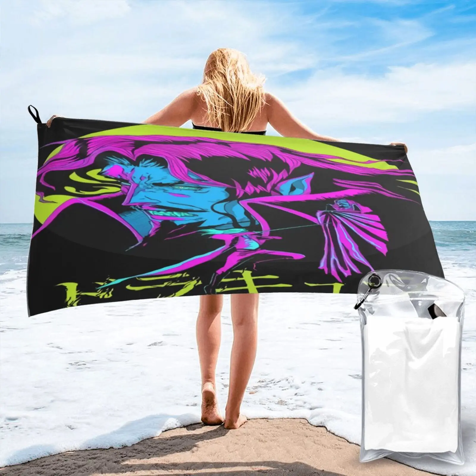 

Printed Camiseta Dracula Japanese Beach Towel Beach Blanket Bath Towels Beach Towel Towel Bath Large Beach Towel Bath For Home