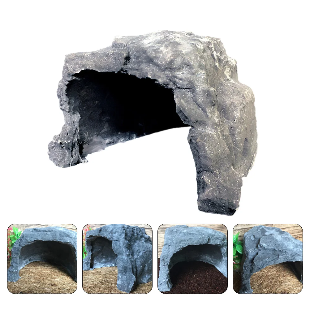 

Reptile Fish Decor Hideout Tank Habitat Cave Hiding Turtle Basking Platform Tortoise Pet Terrarium Caves Landscaping Shelter