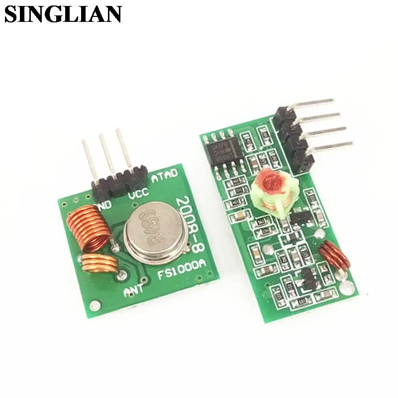 

10Pair 433MHz Super Regeneration Module Wireless Transmitting Receiving Module Anti-theft Alarm Transmitter Receiver Module Kit