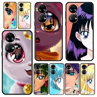 sailor moon anime cute phone case for huawei p30 lite p50 pro p20 p40 lite e p smart z 2021 y6 y7 y9 2019 y6p y9s y7a soft cover