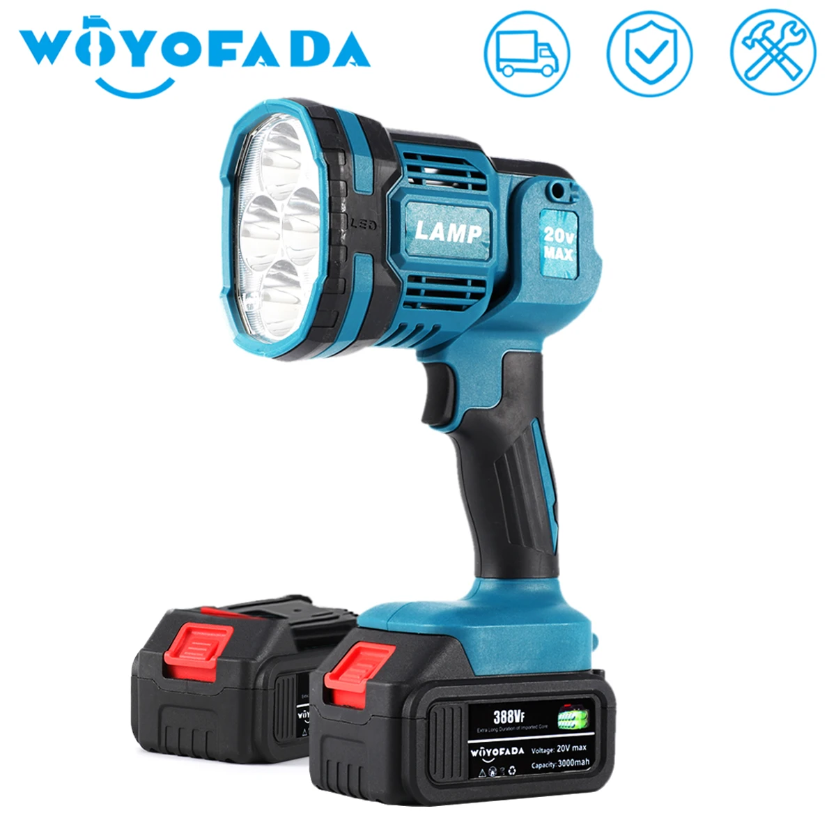 

18V Cordless LED Flashlight Work Light Flashlight For Makita LED Lamp Without Battery USB Outdoor Emergency Lighting Spotlight