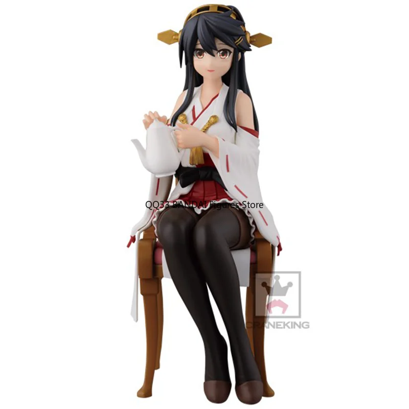 Оригинальная фигурка BANDAI из Коллекции Kantai Hiei Kirishima Haruna Kongou Suzuya Tea вечерние аниме
