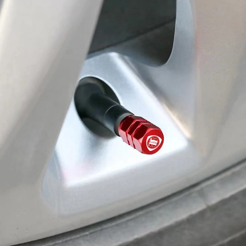 4 шт. алюминиевые колпачки для автомобильных шин шестиугольные пылезащитные Lancia