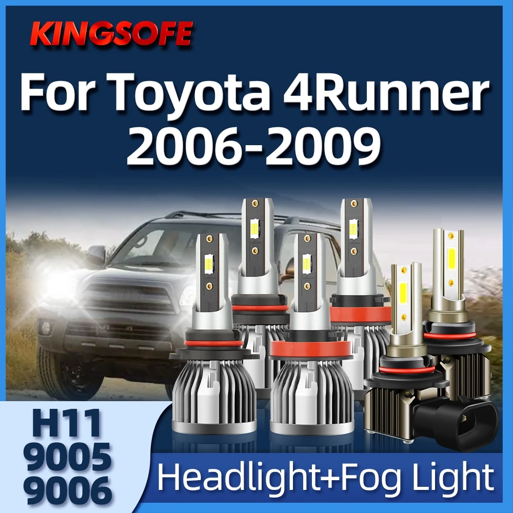 

Roadsun 12V/24V светодиодный Автомобильная фара 9005 H11 9006 6000k лампы 2/6 шт для Toyota 4runner 2006 2007 2008 2009