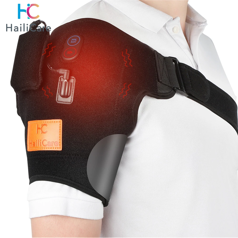 

Heat Therapy Shoulder Brace Adjustable Shoulder Heating Pad for Frozen Shoulder Bursitis Tendinitis Strain Hot Cold Support Wrap