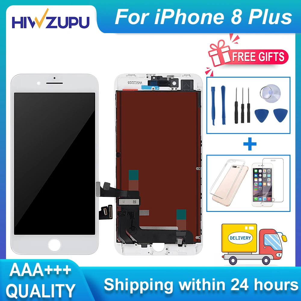 

HIWZUPU AAA+ Quality Display for Iphone 8 8plus LCD Touch Screen Digitizer Assembly for Iphone 6 6s 6plus 7 7plus 8 8plus LCDs