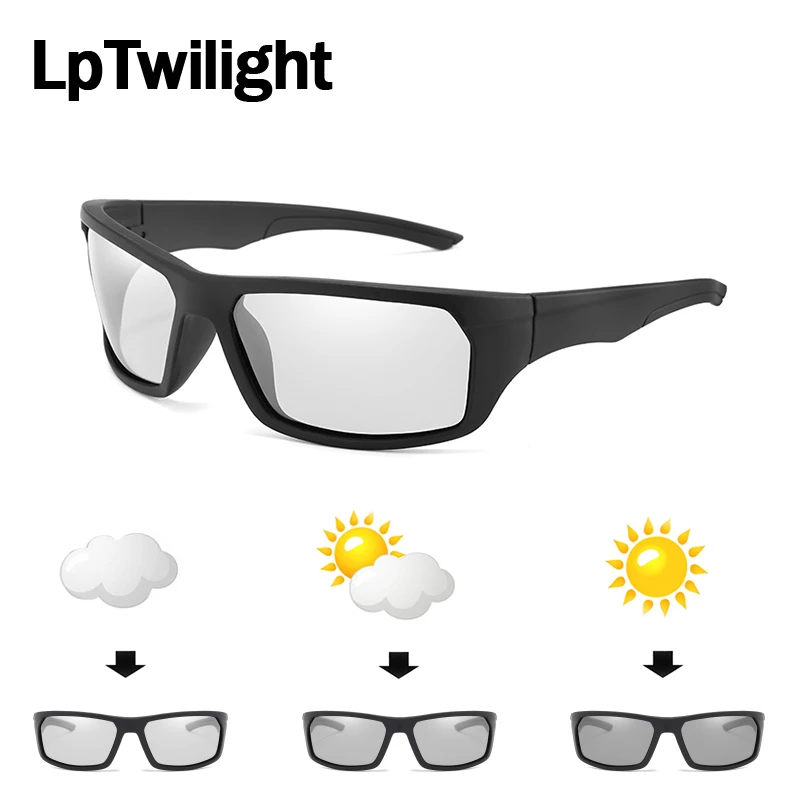 

2022 New Men Outdoor Driving Photochromic Chameleon Sunglasses Men Polarized Sun Glasses Sport Sunglasses Leisure Sunglasses