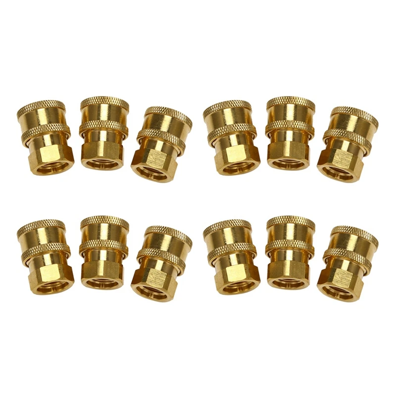 

12 Pack Pressure Washer Coupler, Quick Connect Fittings 1/4 Inch Quick Coupler Female NPT Socket