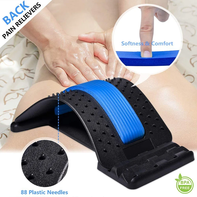 

Neck Magnetotherapy Multi-Level Adjustable Back Stretcher Massager Waist Fitness Lumbar Cervical Spine Support Pain Relief Relax