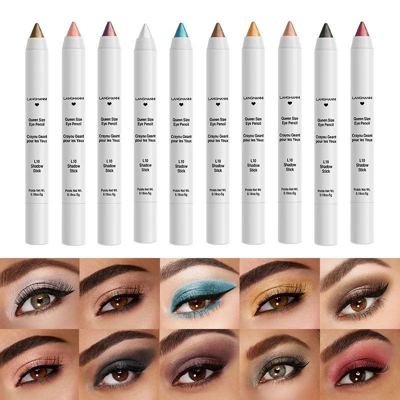 

Pearly Shimmer Eyeshadow Eye Shadow Stick 10 Colors Eyeshadow Pen With Sharpener Eyes Pigment Colorful Eyeshadow Pen Eyes Makeup