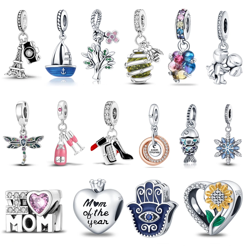 

925 Sterling Silver Charm Fit Original Pandora Charm Bead Lovers Series Love Charm Bracelet Necklace Trinket Women Jewelry Diy