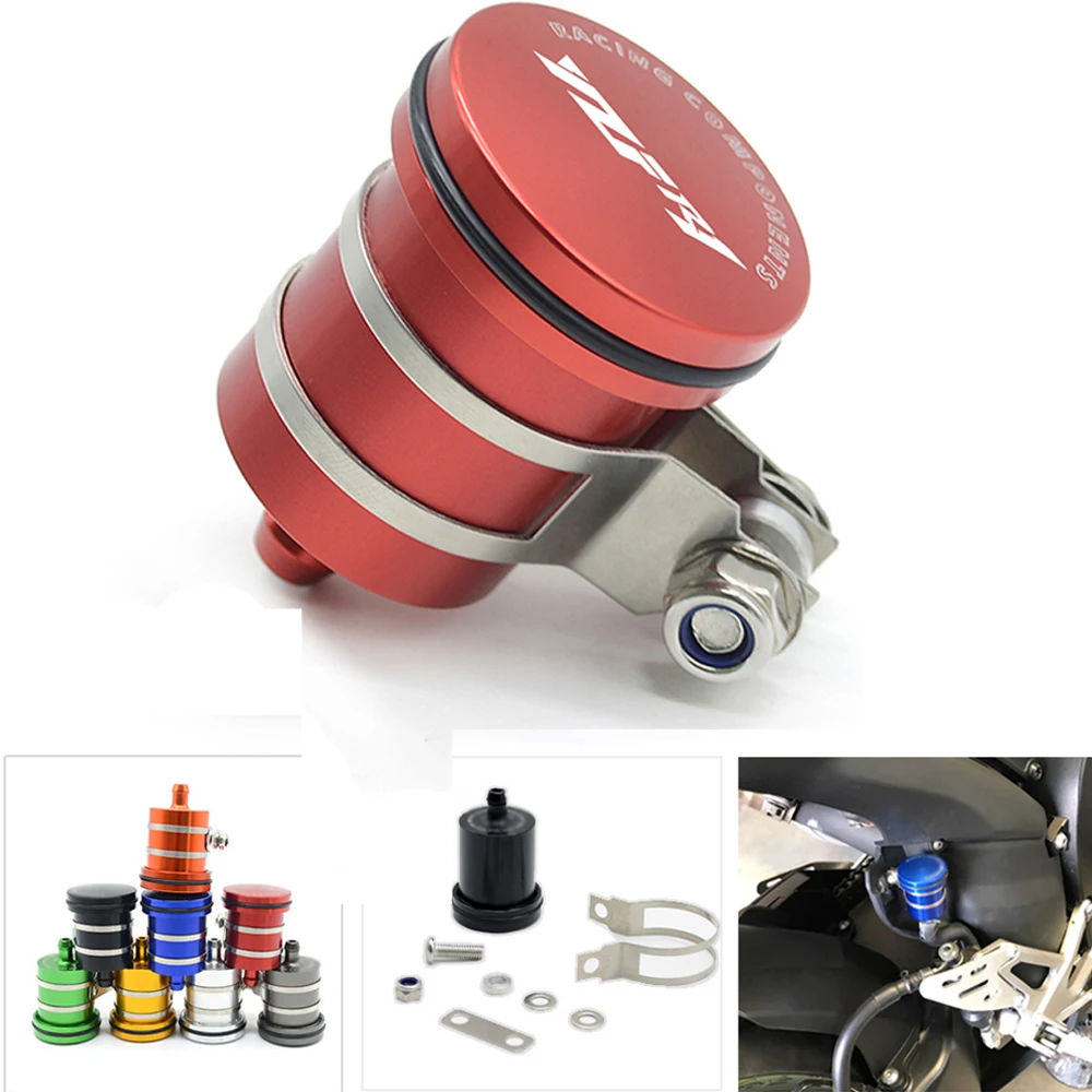 Купи For YAMAHA YZF-R1 YZFR1 YZF R1 R1M R1S Rear Brake Fluid Reservoir Connection Brake Fuel Hose Bracket Tank Oil Fluid Cup Cover за 271 рублей в магазине AliExpress