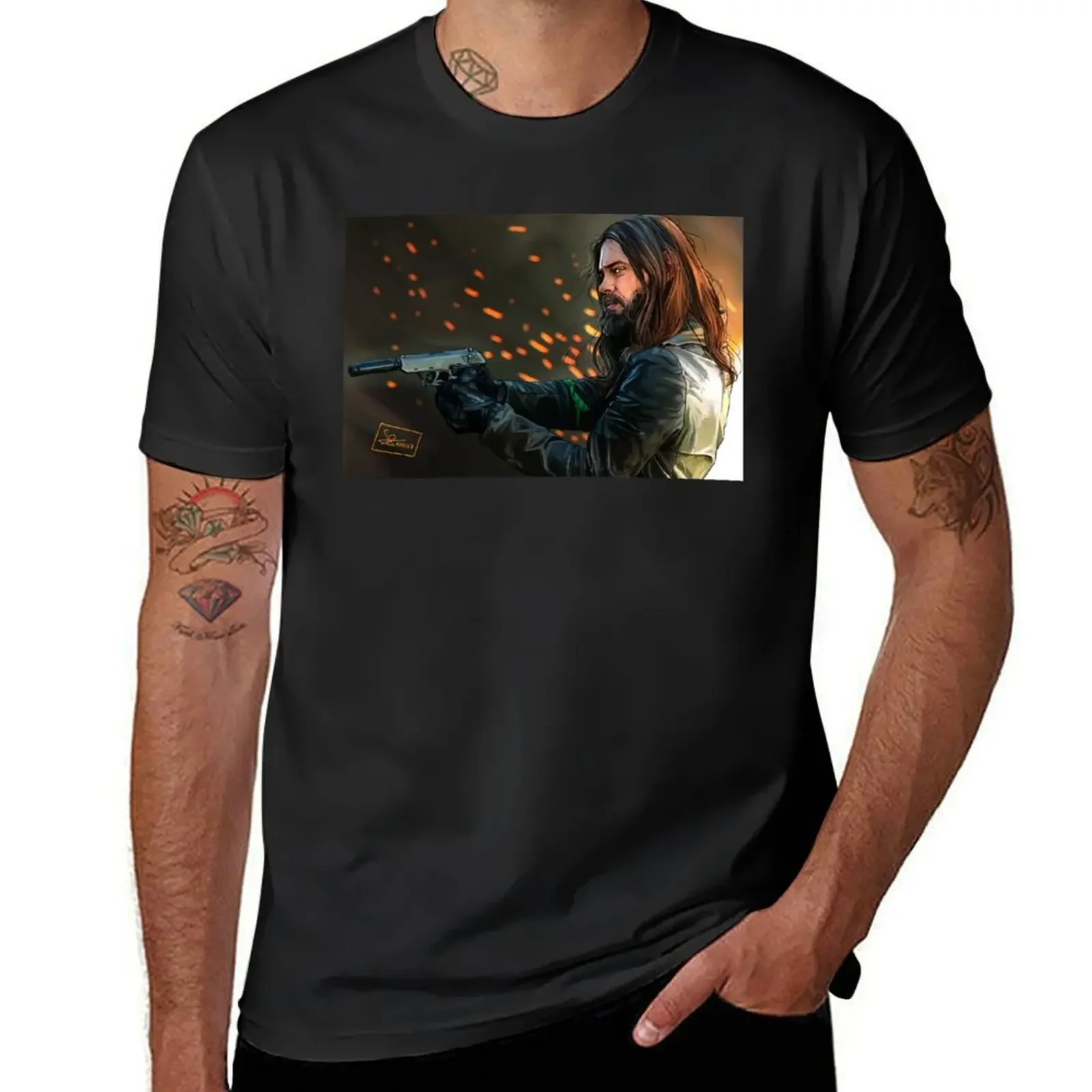 Paul Jesus Rovia - THE WALKING DEAD T-Shirt T-shirts oversize plain mens t shirts top quality