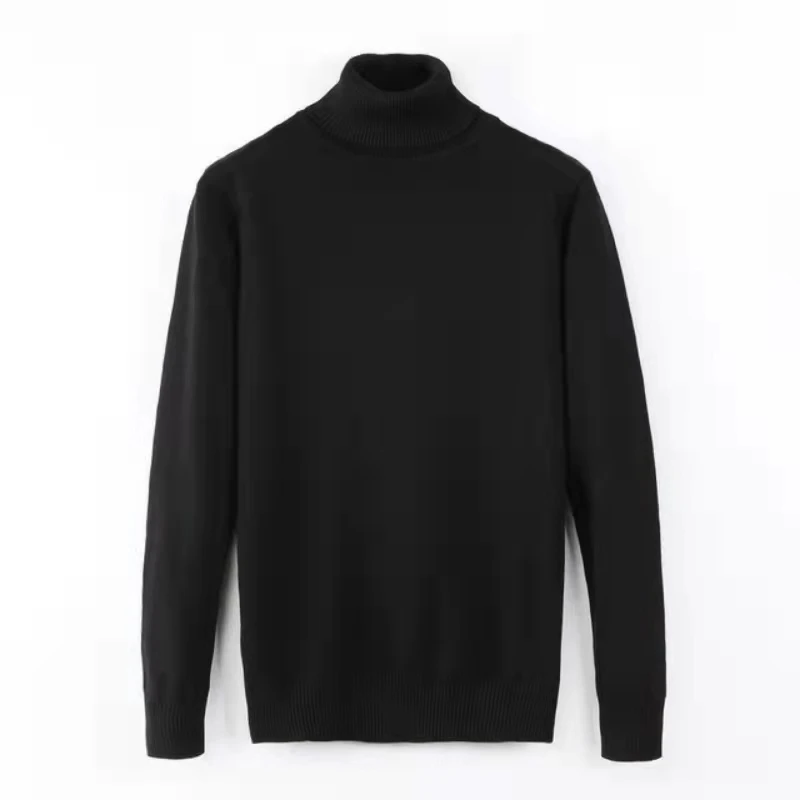 Men's Small Horse High-Neck Cotton Sweater Autumn Winter Jersey Jumper Hombre Pull Homme Hiver Pullover Men Knitted Sweaters