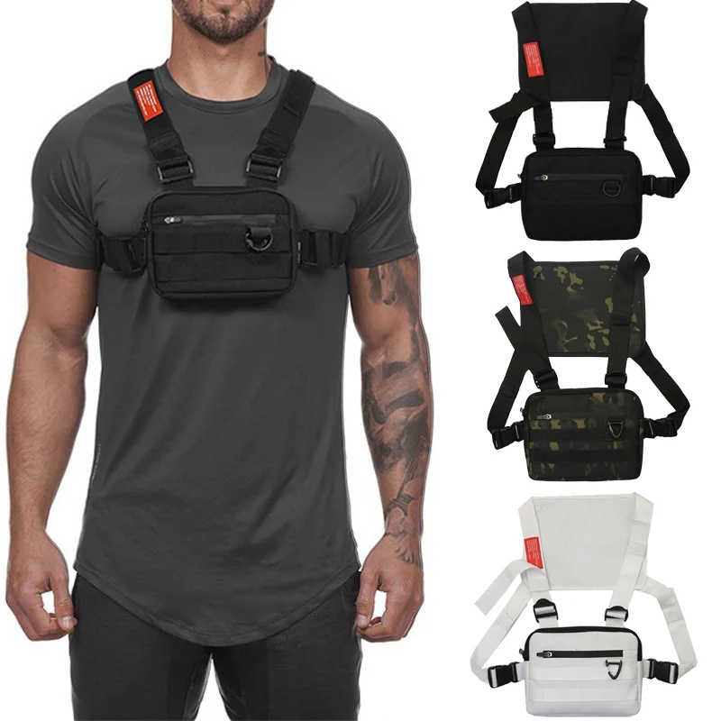 Men Tactical Waist Bag Tactical Vest Chest Pack Functional Chest Rig Pack Nylon military Vest Chest Rig Pack