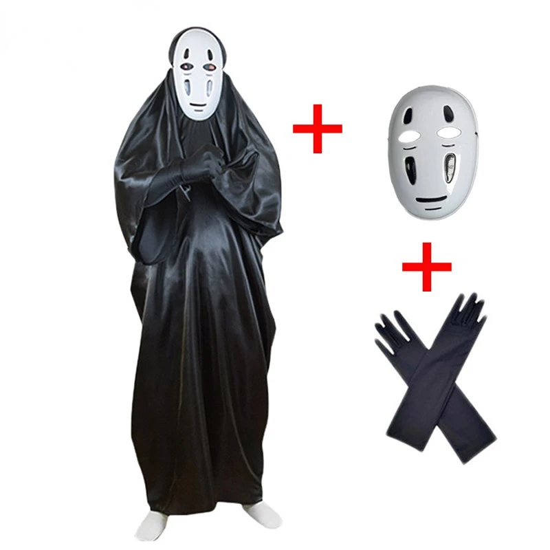 

Spirited Away No Face Man Cosplay Costume Halloween Carnival Ghost Cosplay Cloak For Adults
