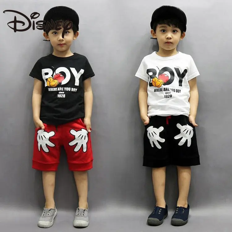 

Детская одежда Disney, Новинка лета 2023, детская одежда с героями мультфильмов, Детский комплект из двух предметов с Микки Маусом