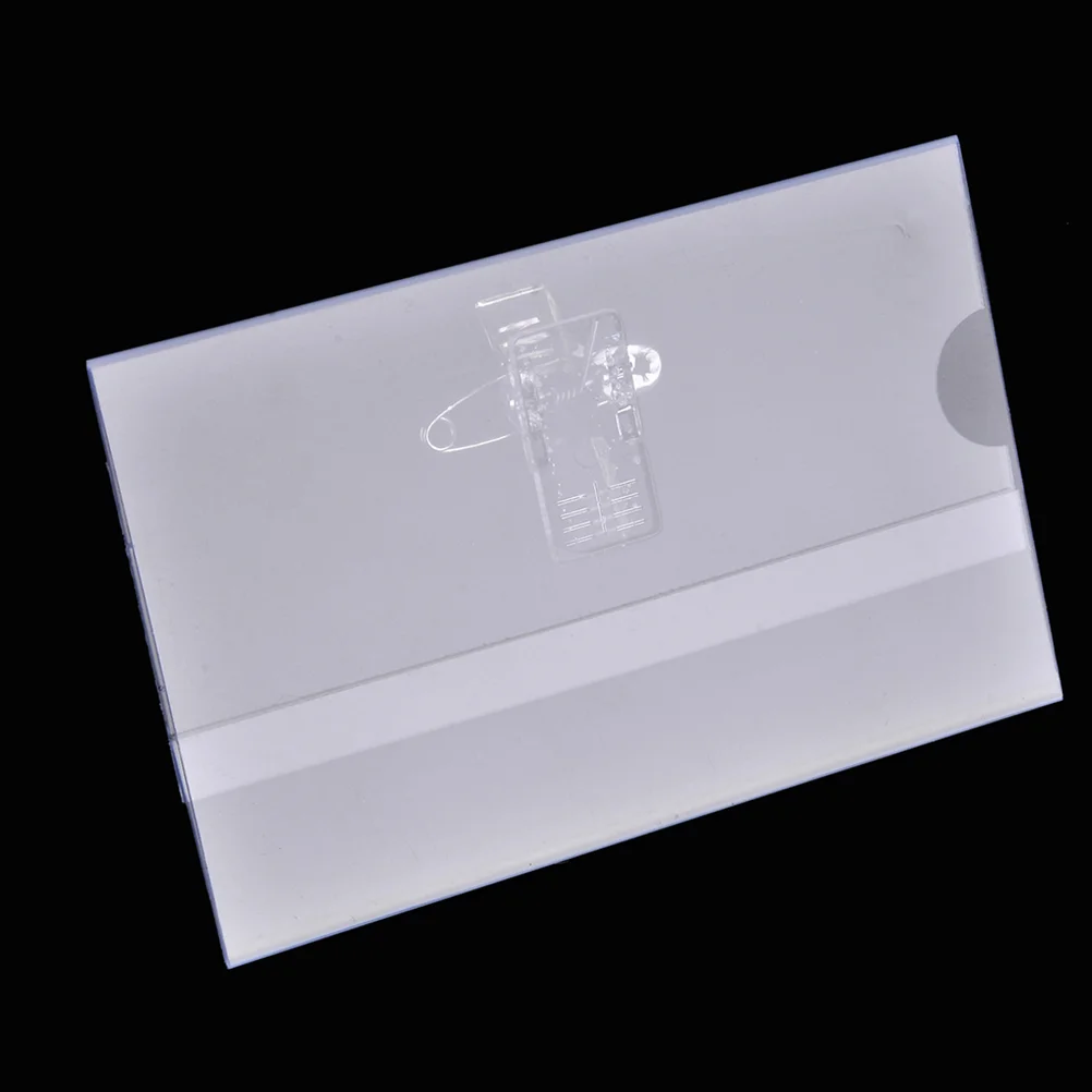 50 шт. прозрачный держатель для бейджей этикетки с именем работы зажимы карт