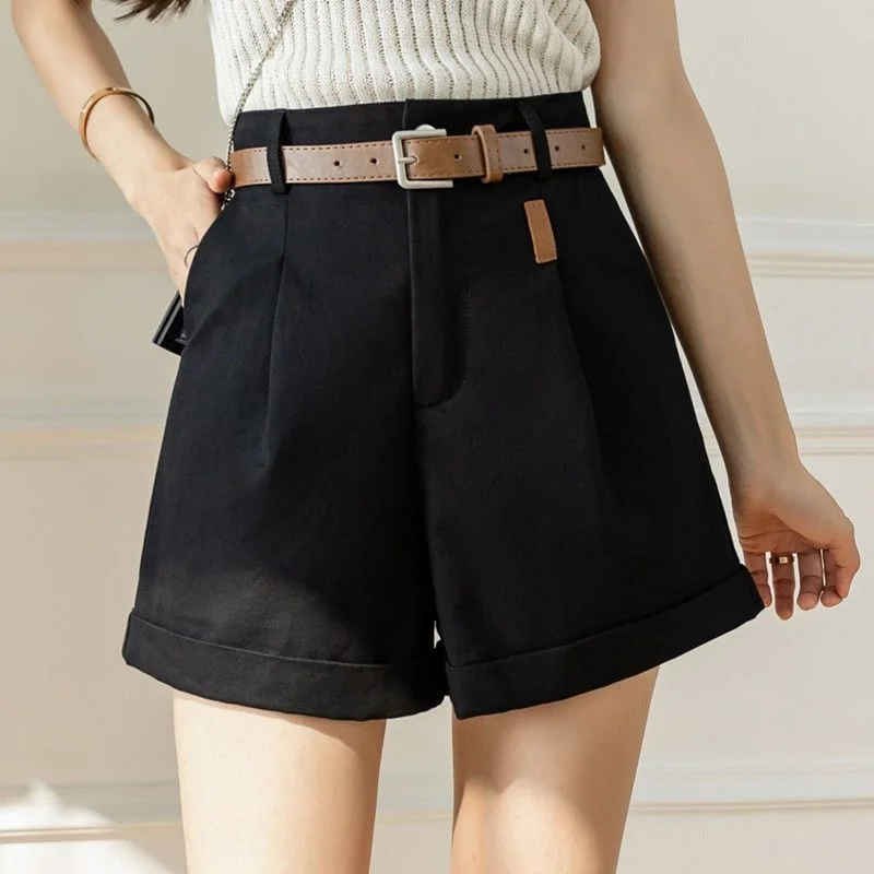 

Шорты женские с завышенной талией, х/б, хаки